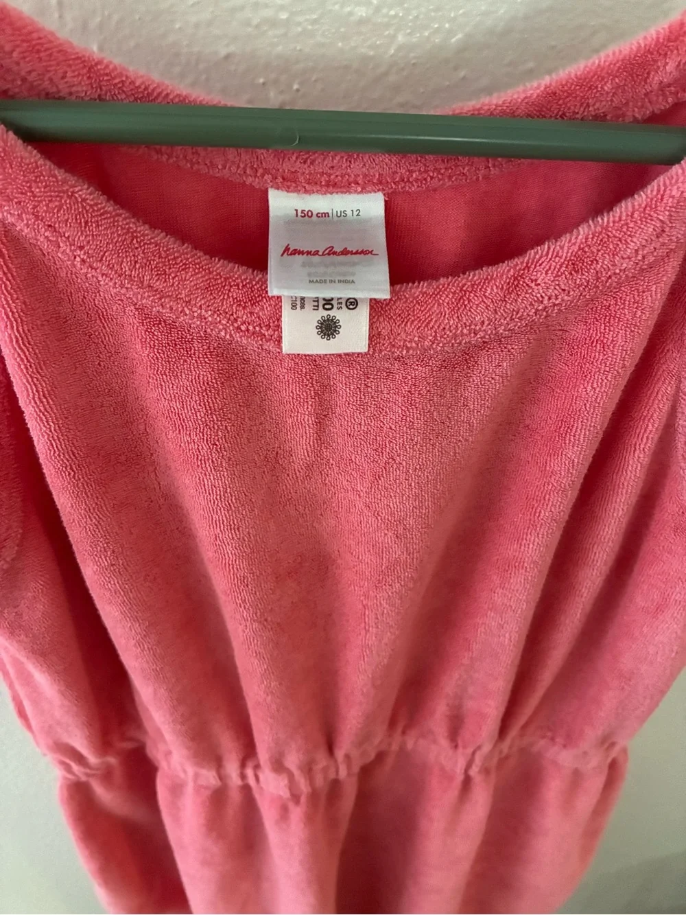 Hanna Andersson Terry Swim Cover-Up Dress in Pink